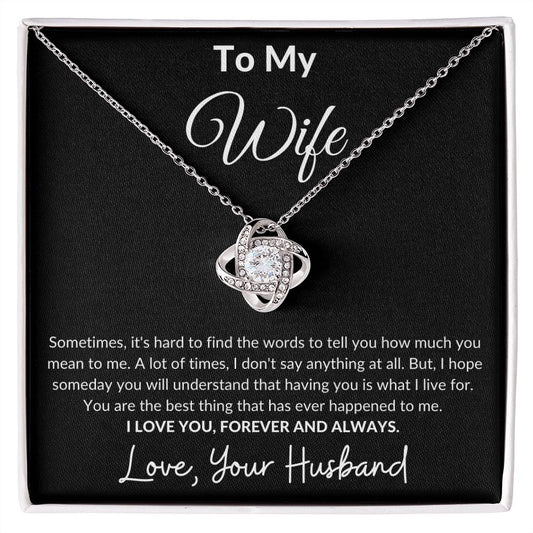 To My Wife | For Her | Love Knot Necklace