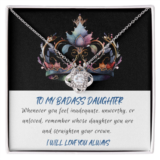 To My Badass Daughter | Love Knot Necklace