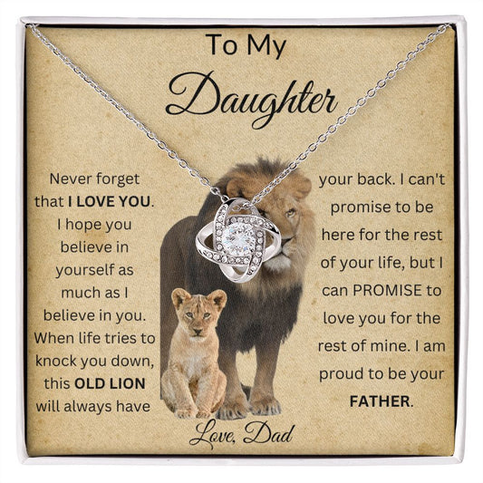 To My Daughter | Love Knot Necklace