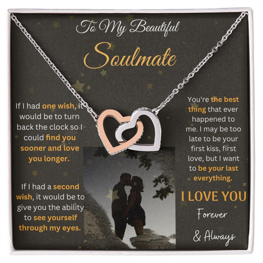 To My Soulmate | Interlocking Hearts Necklace