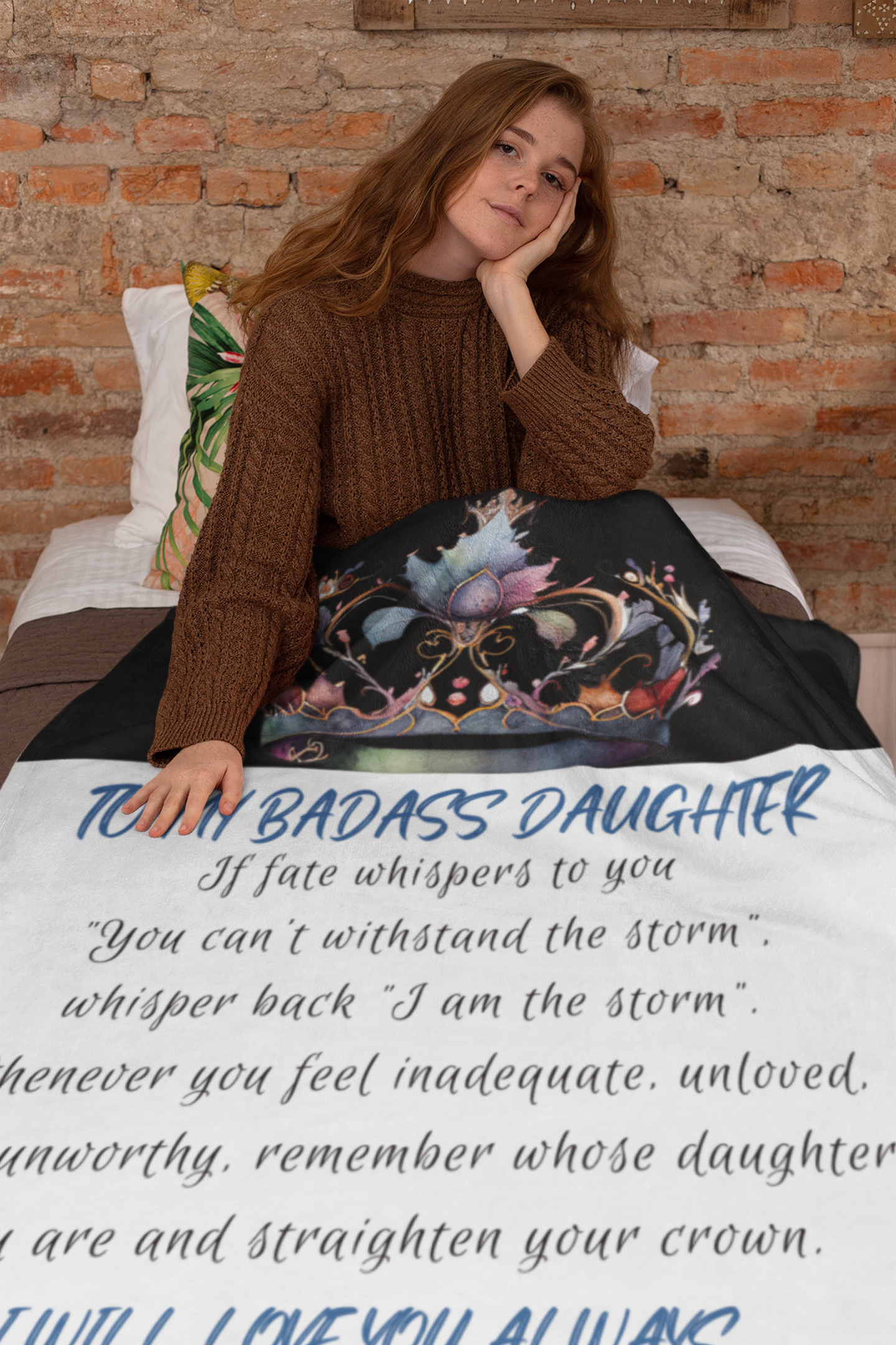 To My Badass Daughter | Cozy Plush Blanket