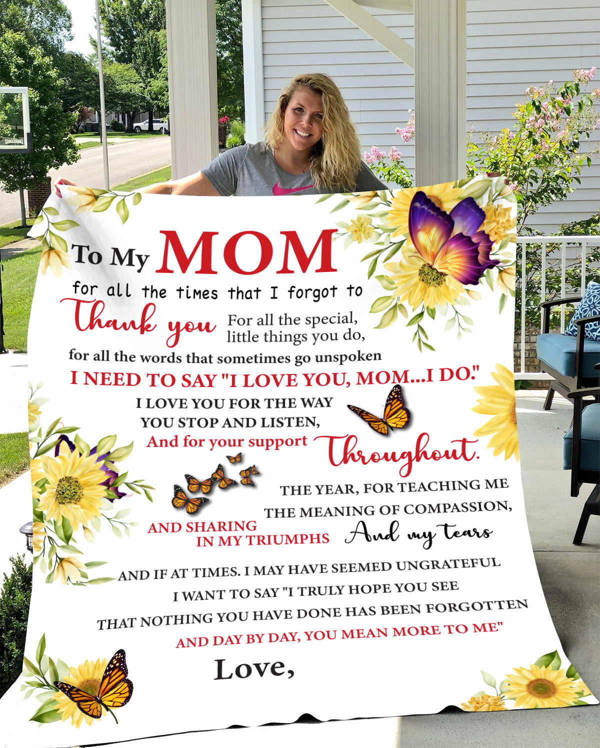 Personalized - To My Mom Cozy Plush Blanket