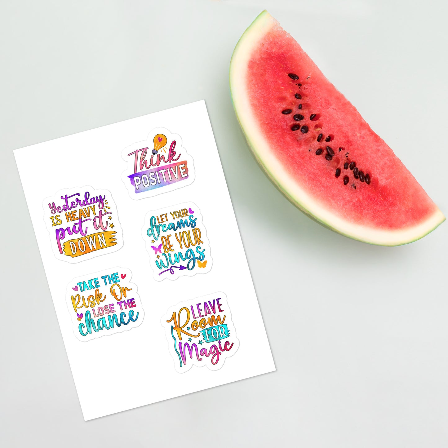 Positivity and Inspiration Sticker Sheet